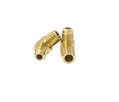 90 varón de cobre amarillo del codo 3/8NPT del grado 3/8" instalaciones de tuberías de la llamarada