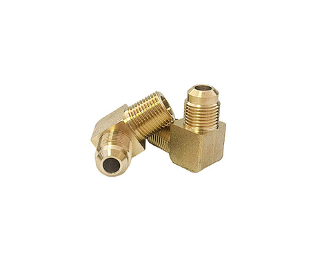 90 varón de cobre amarillo del codo 3/8NPT del grado 3/8" instalaciones de tuberías de la llamarada