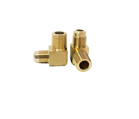 90 varón de cobre amarillo del codo 3/8NPT del grado 3/8" instalaciones de tuberías de la llamarada