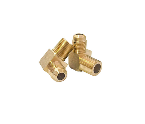 90 varón de cobre amarillo del codo 3/8NPT del grado 3/8" instalaciones de tuberías de la llamarada