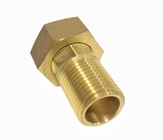 Conector de cobre amarillo sin plomo 1.6Mpa del contador del agua de las colocaciones del hexágono del ANSI