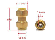 Acoplamiento de cobre amarillo el de media pulgada del CNC, acoplamiento de cobre amarillo del tubo de ASSE 1061