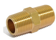 Entrerroscas de cobre amarillo del tubo del adaptador de 5/8 pulgada de las colocaciones del hex. sólido de cobre amarillo del NPT