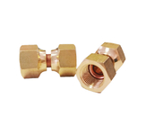 Colocaciones de cobre amarillo de la llamarada del conector de la manguera del eslabón giratorio de 3/8 pulgada para el tubo de cobre