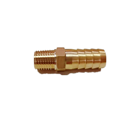 La pulgada de cobre amarillo Barb x de Barb Adapter el 1/2 de la manguera el varón masculino del tubo del NPT de 1/4 pulgada roscó el extremo