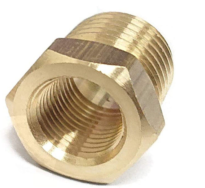 1/8&quot; x 1/4&quot; buje de cobre amarillo del hex., tubo masculino del tubo x femenino, NPT