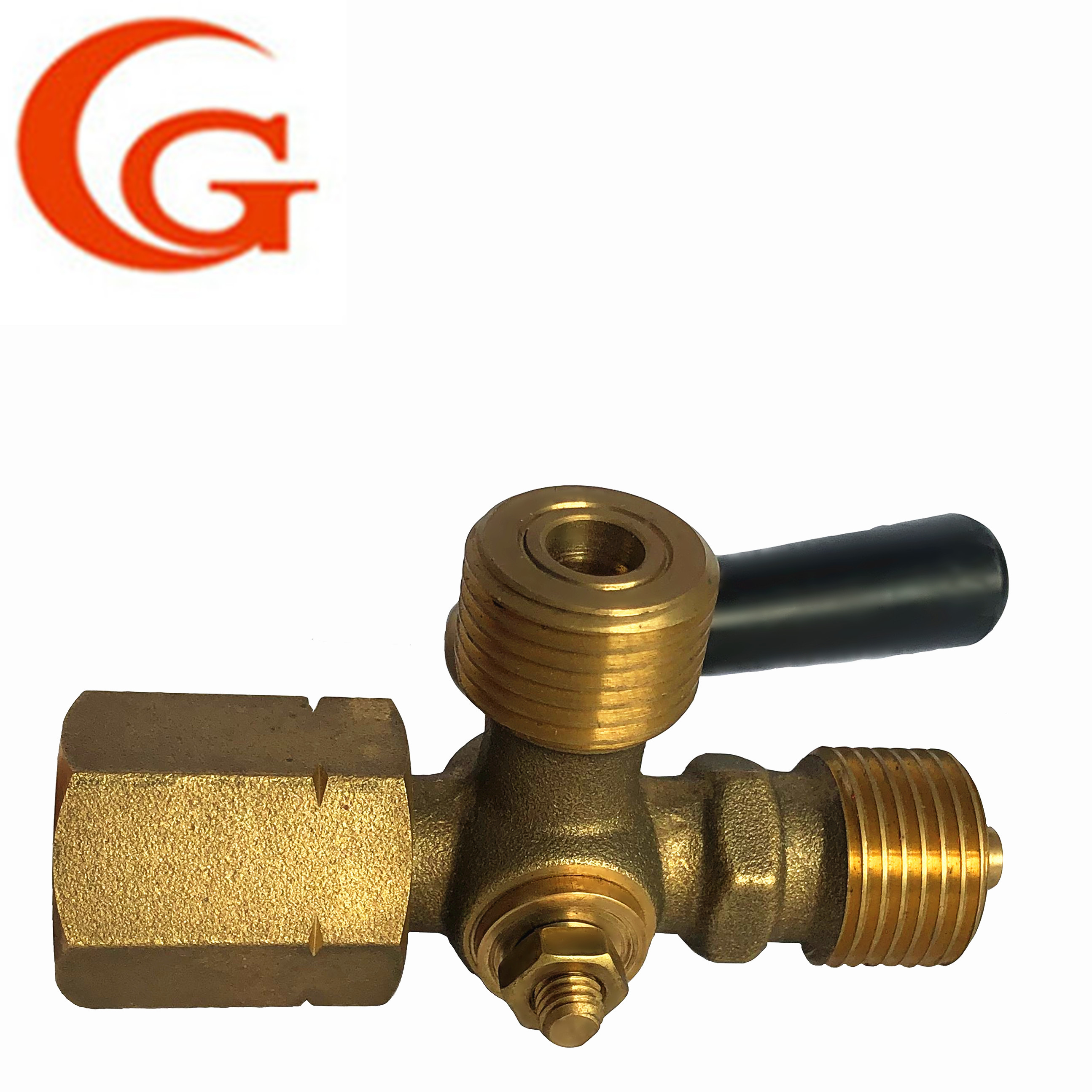 Válvulas de cobre amarillo masculinas de la llave de paso de la pulgada del ANSI el 1/2 para el tubo de aire